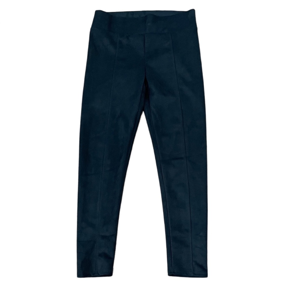 Francesca’s Black Faux Suede Pull-On Stretch Legging Pants